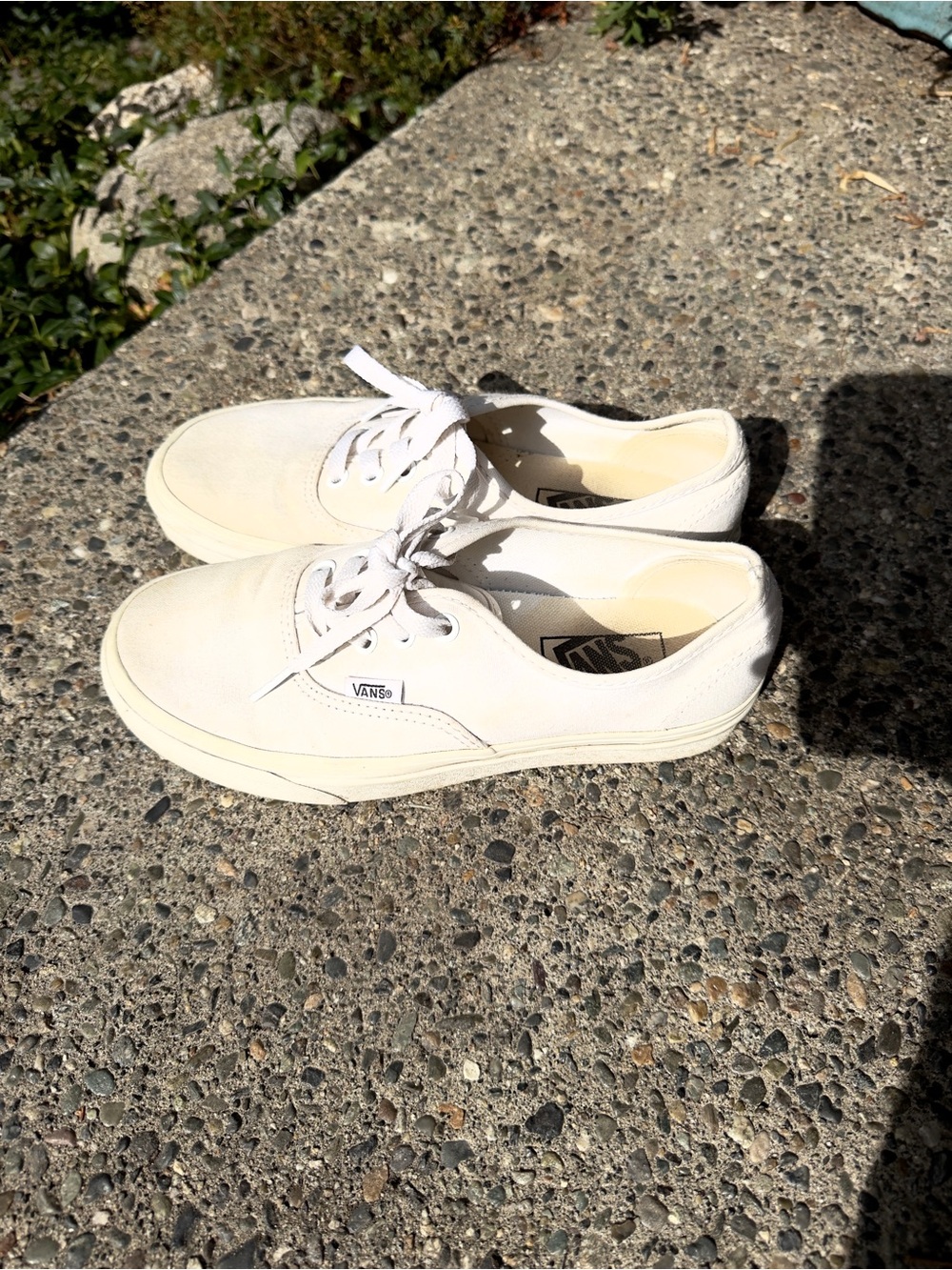 Vans Authentic All-White Canvas Lace-Up Sneakers